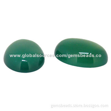 Gemstone Green Agate Cabochon Beads, Customized Designs AcceptableNew